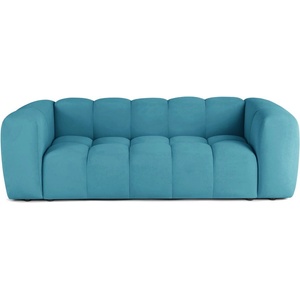 Bonami Тюркоазен кадифен диван 225 cm Cube - Bonami Selection (CUBE3SEATERTURQUOISE)