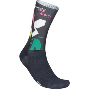 Sportful Мъжки чорапи за колоездене Sportful Sagan Stripe Socks Cycling socks - Black / Sagan 10th Anniversary (207-2293-0111)