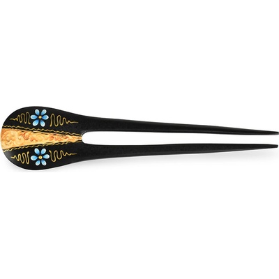 Jehlice do vlasů double gold Květy 02 - modré – Hledejceny.cz