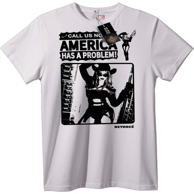 NOONEBRAND Тениска Beyoncé Америка има Проблем - M, Black