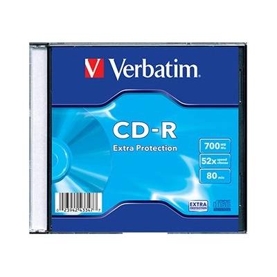 Verbatim 43347 CD-R Extra Protection, 1-пакет Slim box, 700MB, 52x, 80 мин (43347)