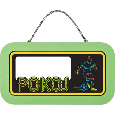 Neonová cedulka bez jména - Pokoj pro fotbalistu