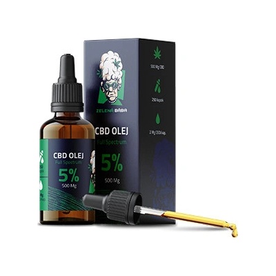 Zelená Bába CBD olej 5% 500 mg 10 ml