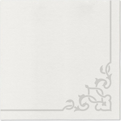 PAW Airlaid AAN123408 Elegant Frame Silver servítka 40x40cm