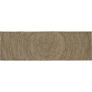 vidaXL Килим за площ Естествено и черно 80 x 250 cm юта (42010620)