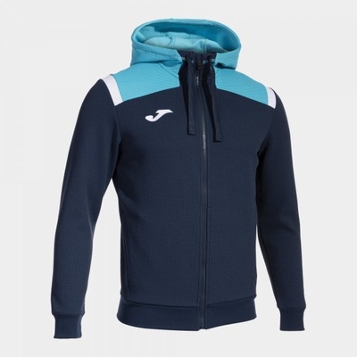 Joma Toledo mikina s kapsami na zip tm.modrá/tyrkys