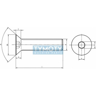 Šroub zápustný inbus DIN 7991 M20x35-10.9 – Zbozi.Blesk.cz