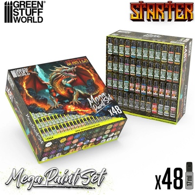 Green Stuff World Starter Mega Paint Set 48× 17 ml
