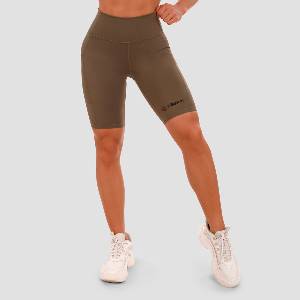 GymBeam Дамски байкър шорти Biker Olive S