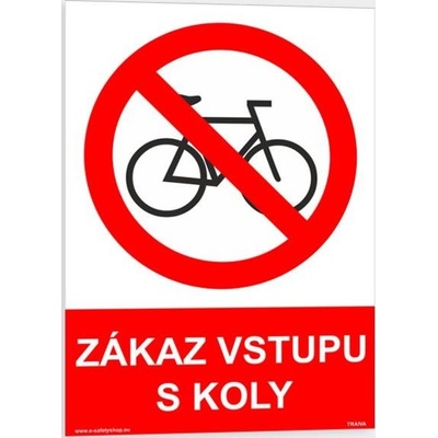 Traiva s.r.o Zákaz vstupu s koly Verze: Samolepka 210 x 297 mm (A4) tl. 0.1 mm - Kód: 03255