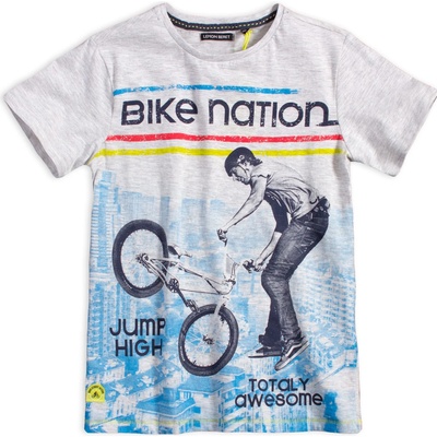 Chlapecké tričko LEMON BERET BIKE NATION šedá