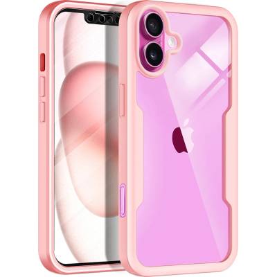 Techsuit Калъф за iPhone 16 Plus + калъф - ColorVerse 360 Series - розов