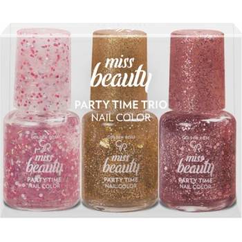 Golden Rose Miss Beauty Party Time Trio Nail Colors-Комплект лакове за нокти 3бр (GR-3B)