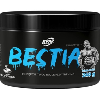 6PAK Nutrition Bestia | Ultimate Pre-Workout Formula [240 грама] Тропически Плодове