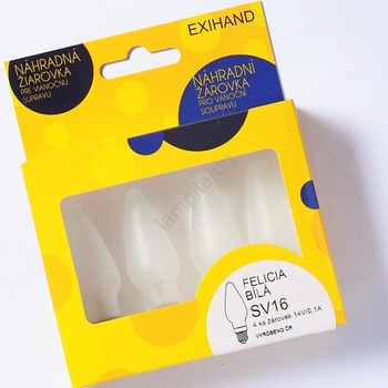 EXIHAND К-кт 4бр. резервни крушки felicia e10/14v/0, 1a бели (ex0016)
