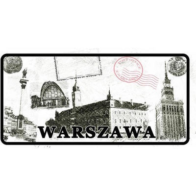 Mesto Warszawa - ceduľa 30cm x 20cm Plechová tabuľa