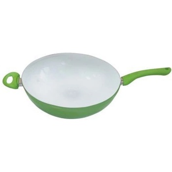 Elekom Дълбок уок тиган 32 см, Незалепващо керамично покритие, Индукционно дъно