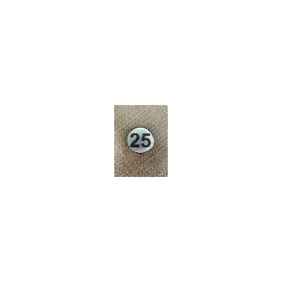 PREVENTA ЦИФРА 25 СРЕБРИСТ КРЪГ 4см (ck25-srk)