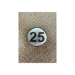 PREVENTA ЦИФРА 25 СРЕБРИСТ КРЪГ 4см (ck25-srk)