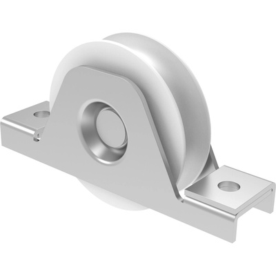 Umakov Pojazdové koliesko nylonové - komplet - U, INOX, D80mm H8/38U-80-R10-NYLON