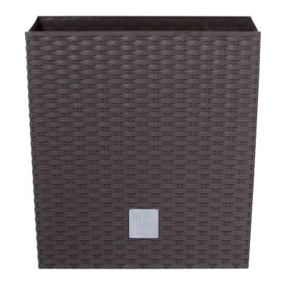 PROSPERPLAST Kvetináč RATO LOW + vložka umbra 22,3cm