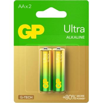GP Batteries Алкална батерия GP Ultra LR6, AA, 2200mAh, 1.5V, 2 бр