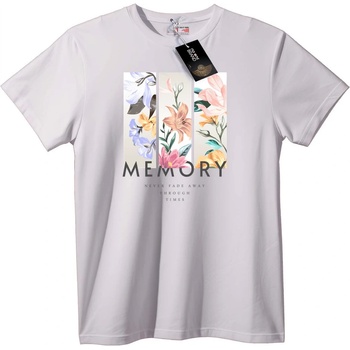 NOONEBRAND Тениска Флорален Спомен - 2XL, White