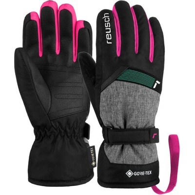 Reusch Flash Gore-Tex Junior dětské lyžařské rukavice black/black melange/pink glo