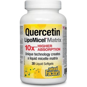 Natural Factors Quercetin LipoMicel Matrix 10 X Higher Absorption / Кверцетин, 250 mg, 30 софтгел капсули Natural Factors (1379 NF)