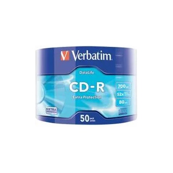 Verbatim CD-R, 700 MB, 52x, със защитно покритие, 50 броя, фолирани, office1_2065100008