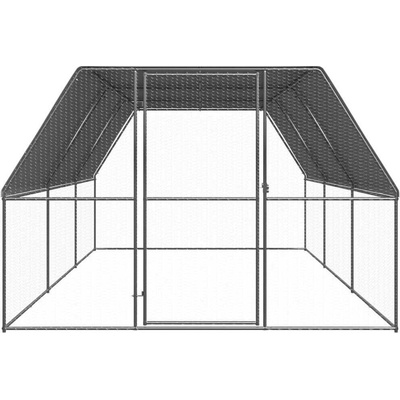 VidaXL Vonkajšia pre kurčatá, 3x6x2 m, galvanizovaná oceľ, 3154377