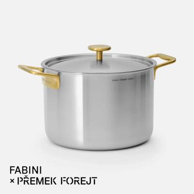 FABINI Hrniec & Forejt, 24 cm 7 l - Nerezový beznitový hrniec z viacvrstvovej nerezovej ocele s pokrievkou