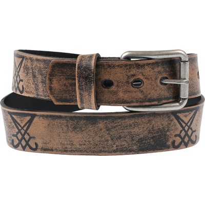 Leather & steel fashion колан Браун Луцифери - lsf2 45