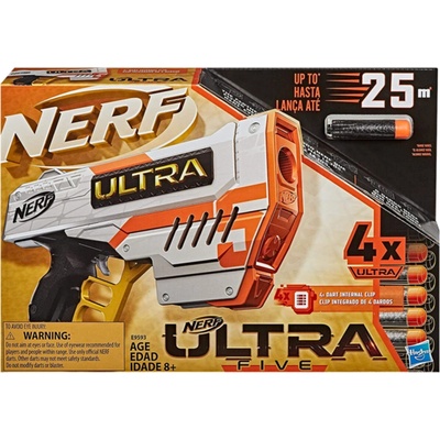 Hasbro Nerf Ultra Five sivo oranžová + náboje