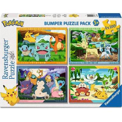 Ravensburger Пъзел Ravensburger от 4 х 100 части - Pokemon (12004286)