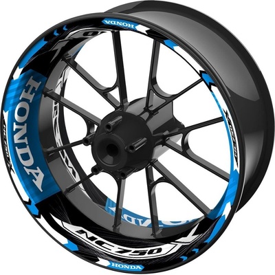 SEFIS jednodielne polepy na kolesá HONDA NC750X čierno-modrá