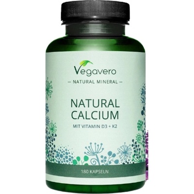 Vegavero Natural Calcium | with D-3 & K-2 [180 капсули]