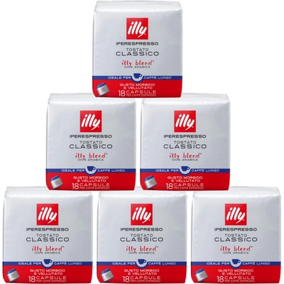 Illy IperEspresso Lungo kávové kapsle balení 6 x 18 ks