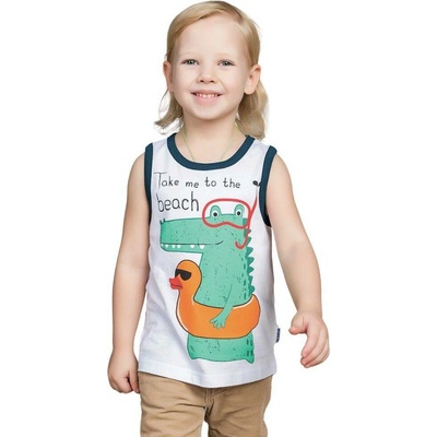 Winkiki Kids Wear chlapecké tílko Beach bílá