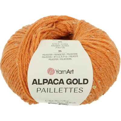 YarnArt Alpaca Gold Paillettes 9311 oranžovo žltá