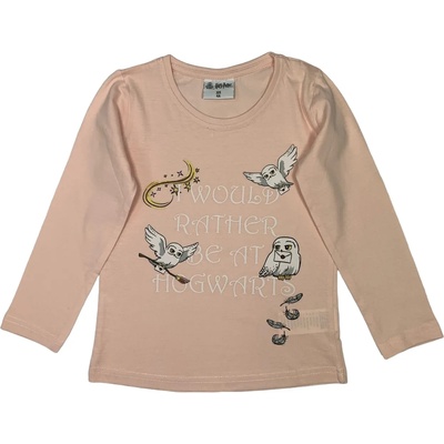 EPlus Момическа тениска с дълъг ръкав - Хари Потър Хедуиг розово Размер - деца: 116