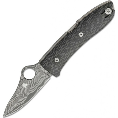 Spyderco LionSteel SpyOpera Carbon Fiber Damasteel-Thor C255CFPD