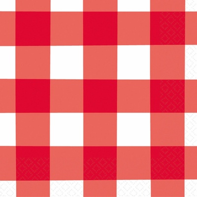 Amscan Piknikové servítky oranžové 25x25cm