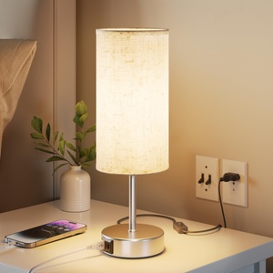 UPXNBOR Nightstand Lamp Touch, Table Lamp with USB-A & USB-C Charging Function - N-15 (N-15)