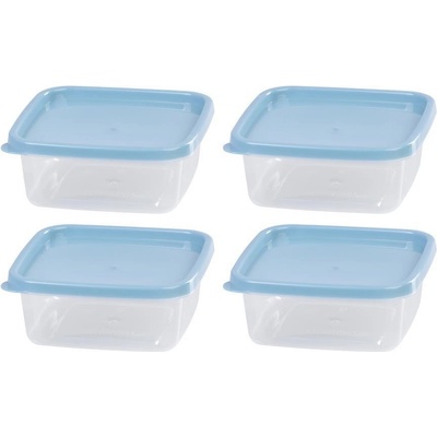 MagicHome Dóza Lunchbox štvorcová sada 4 ks 0,6 l 14,3 x 14,3 x 5,8 cm