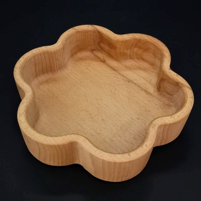 Amadea Dřevěná miska ve tvaru květiny masivní dřevo 15 x 16 x 4,5 cm