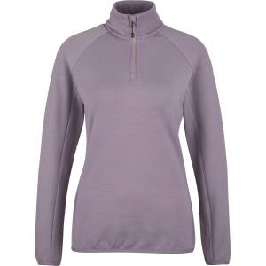 Heber Peak Дамски вълнен пуловер Heber Peak Women's MerinoBlend SaplingHe. II Half Zip Jumper - Plum Grey (105-6172-0212)