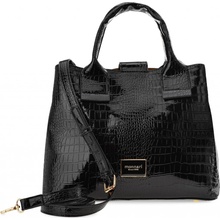 Monnari dámský vzor zvířat lakovaná dámská taška capacity shopper case černá