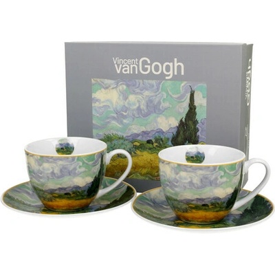 Duo Porcelánová šálka s podšálkou Van Gogh Wheat Field 2 x 270 ml