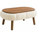 ASIR GROUP Холна масичка FELPO 68x98 cm крем/орех (AS3622)